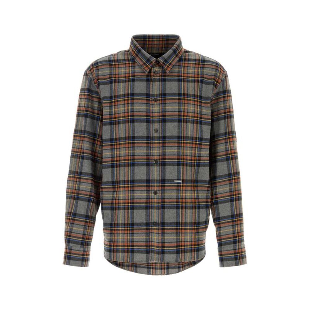 Dsquared Men Embroidered Flannel Shirt